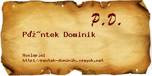 Péntek Dominik névjegykártya